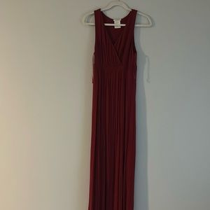 Maroon maxi dress